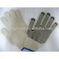 PVC dotted knit work gloves